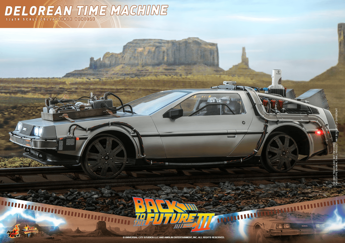 HOTMMS738 Back to the Future 3 - Delorean Time Machine 1:6 Scale Collectable Vehicle - Hot Toys - Titan Pop Culture