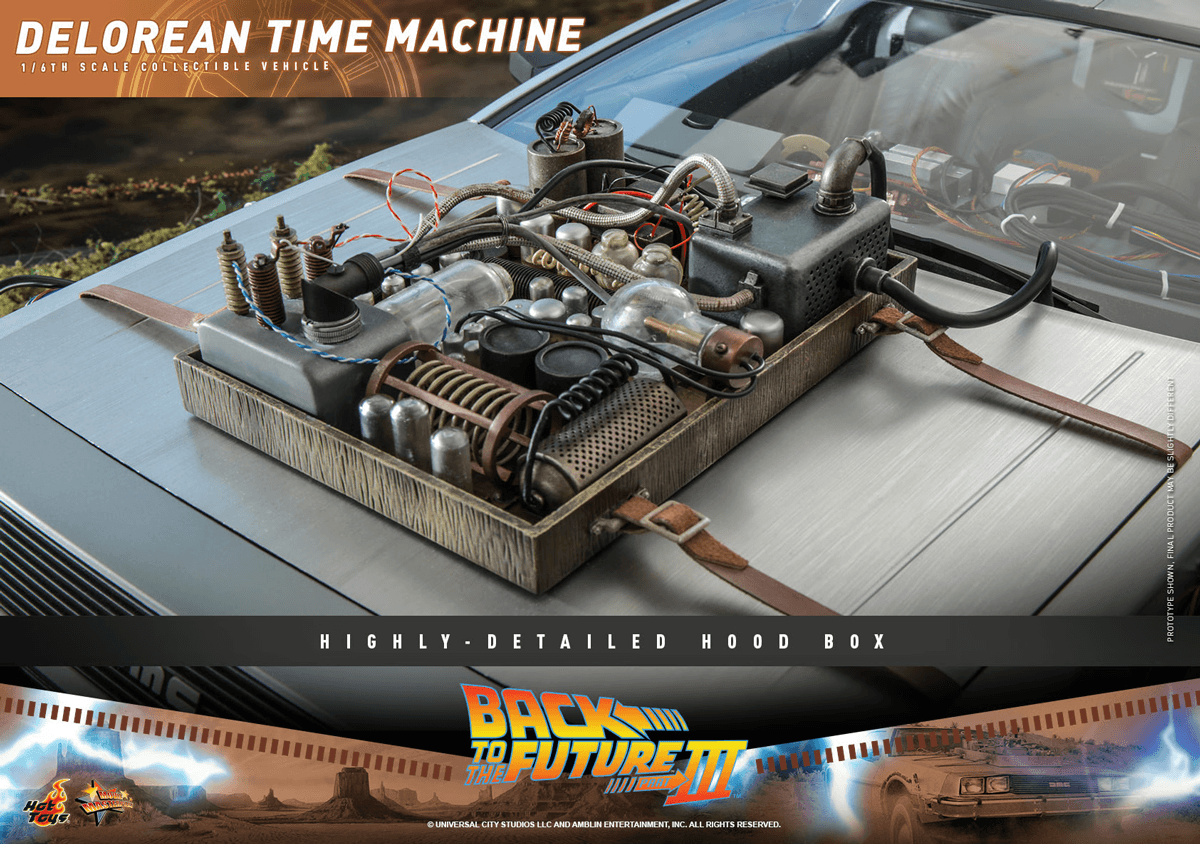 HOTMMS738 Back to the Future 3 - Delorean Time Machine 1:6 Scale Collectable Vehicle - Hot Toys - Titan Pop Culture