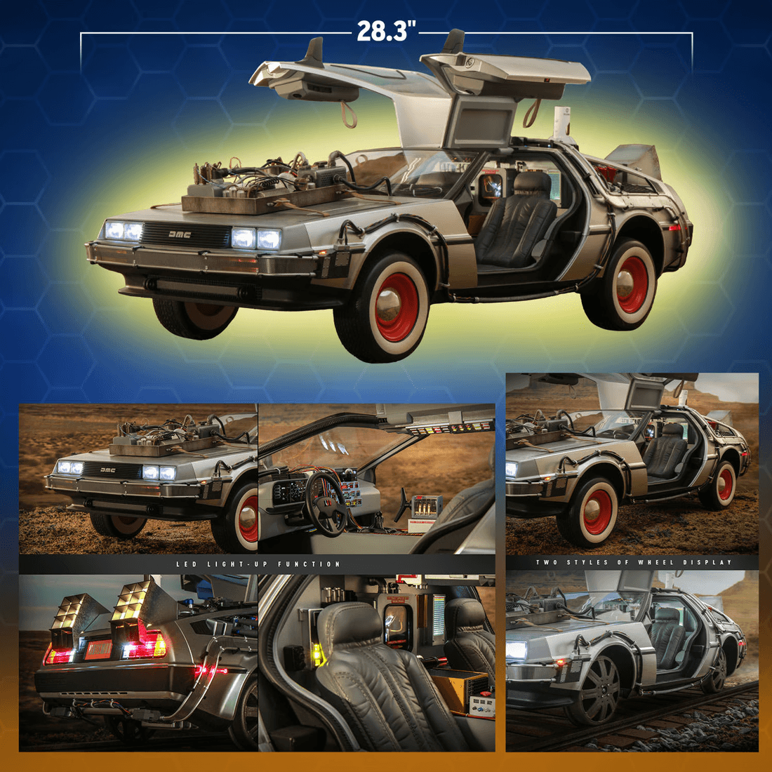 HOTMMS738 Back to the Future 3 - Delorean Time Machine 1:6 Scale Collectable Vehicle - Hot Toys - Titan Pop Culture