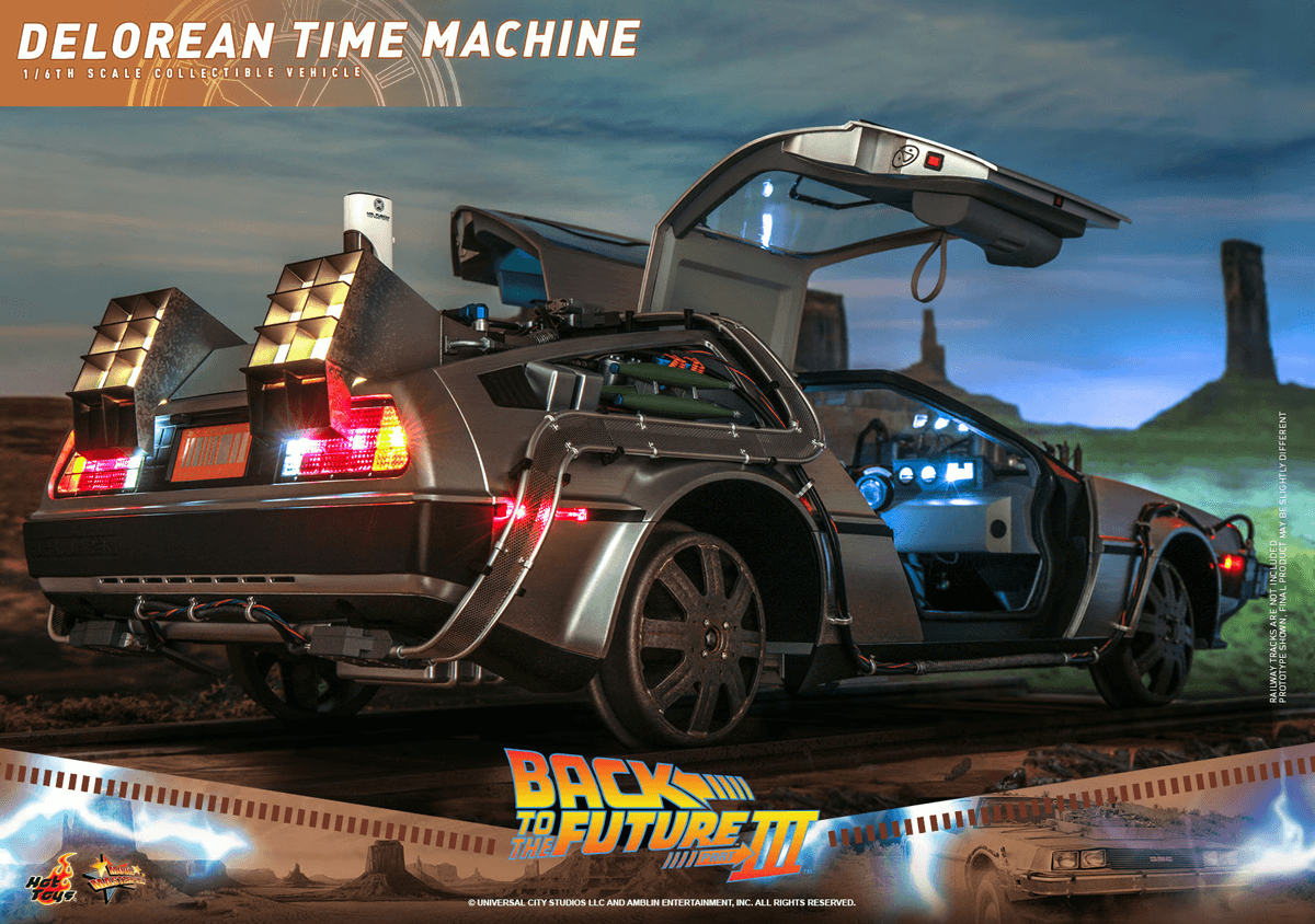 HOTMMS738 Back to the Future 3 - Delorean Time Machine 1:6 Scale Collectable Vehicle - Hot Toys - Titan Pop Culture