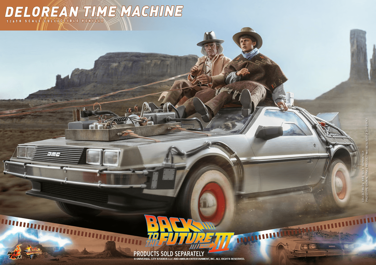 HOTMMS738 Back to the Future 3 - Delorean Time Machine 1:6 Scale Collectable Vehicle - Hot Toys - Titan Pop Culture