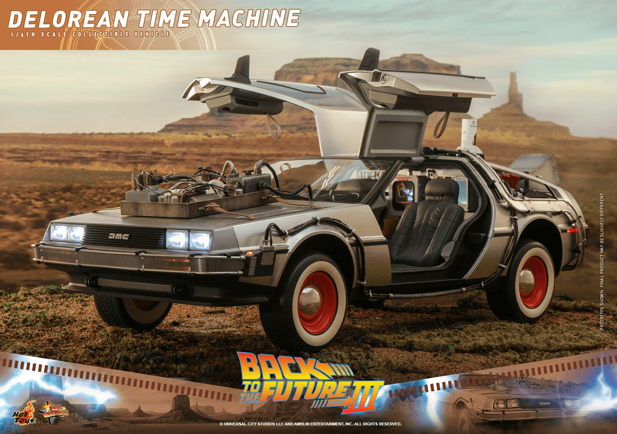 HOTMMS738 Back to the Future 3 - Delorean Time Machine 1:6 Scale Collectable Vehicle - Hot Toys - Titan Pop Culture