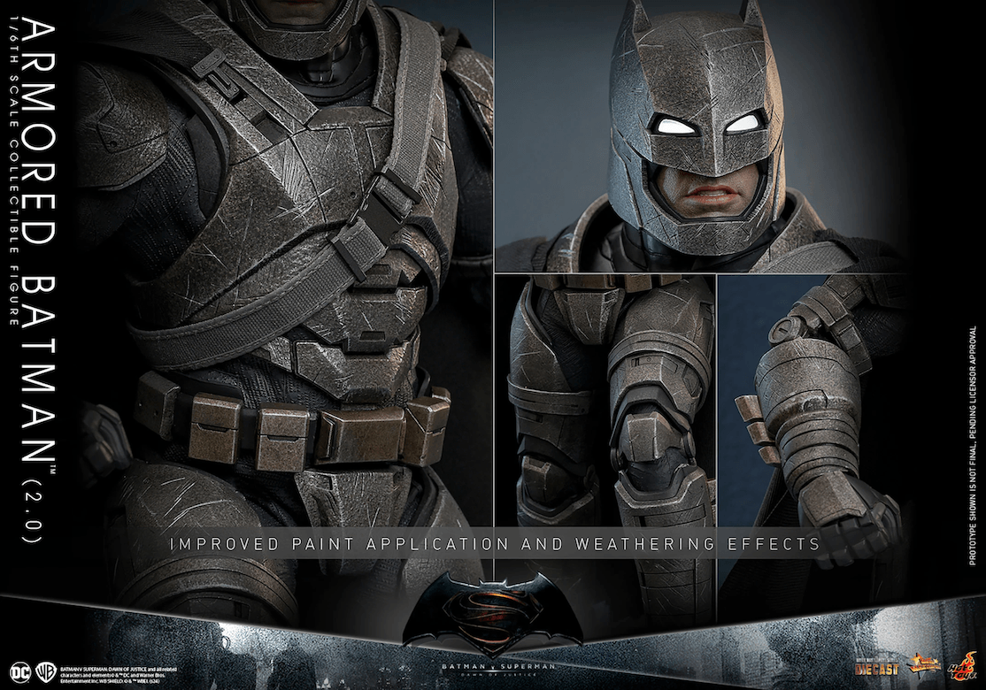 HOTMMS742D62 Batman v Superman: Dawn of Justice - Armored Batman (2.0) 1:6 Scale Collectable Action Figure - Hot Toys - Titan Pop Culture