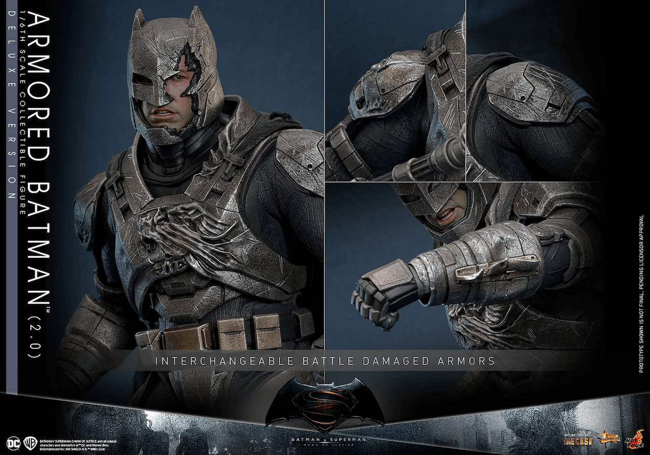 HOTMMS743D63 Batman v Superman: Dawn of Justice - Armored Batman (2.0) Deluxe 1:6 Scale Collectable Figure - Hot Toys - Titan Pop Culture