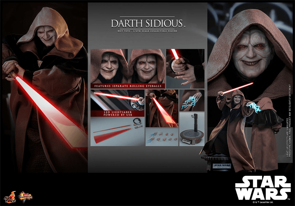 HOTMMS745 Star Wars: Revenge of the Sith - Darth Sidious 1:6 Scale Collectible Action Figure - Hot Toys - Titan Pop Culture