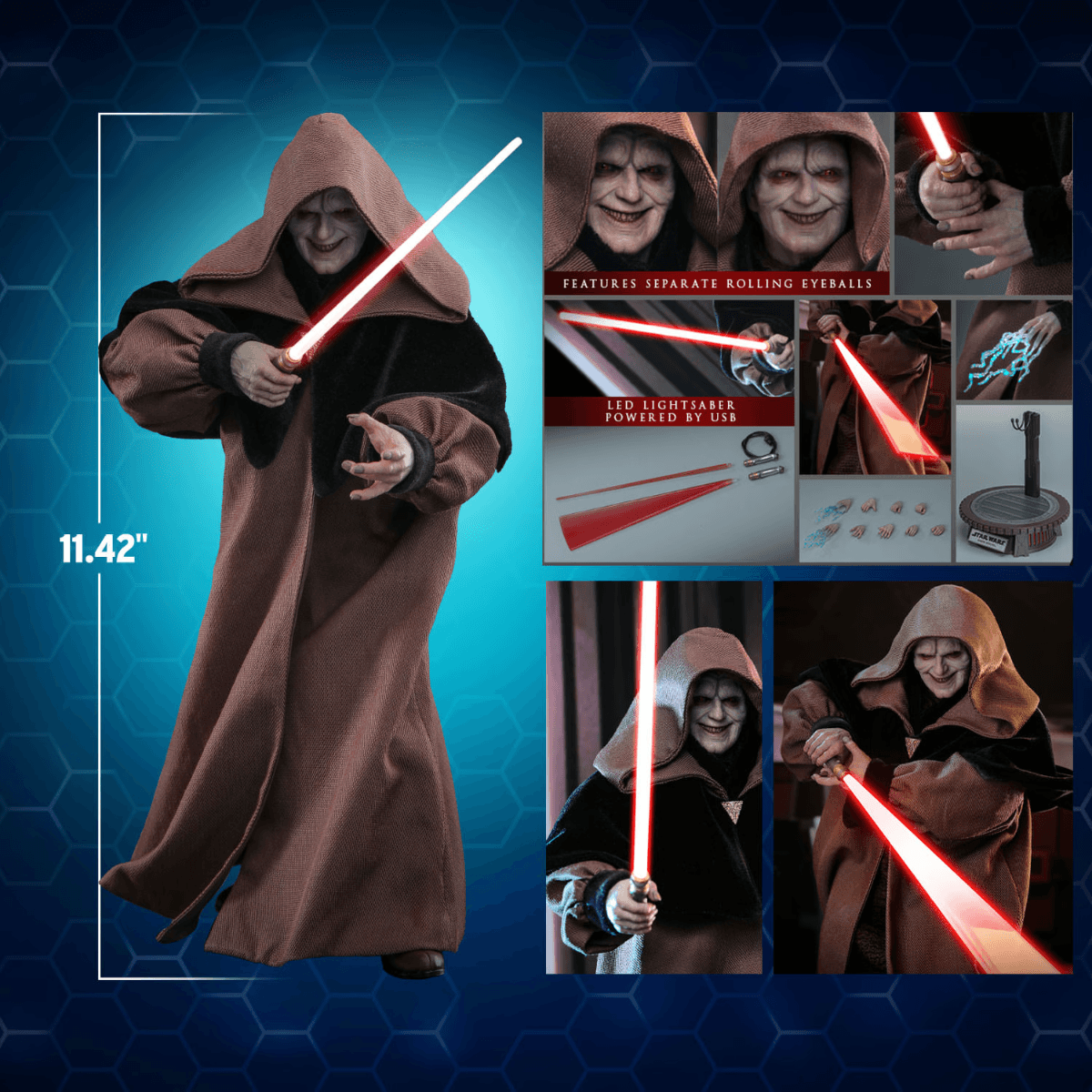 HOTMMS745 Star Wars: Revenge of the Sith - Darth Sidious 1:6 Scale Collectible Action Figure - Hot Toys - Titan Pop Culture