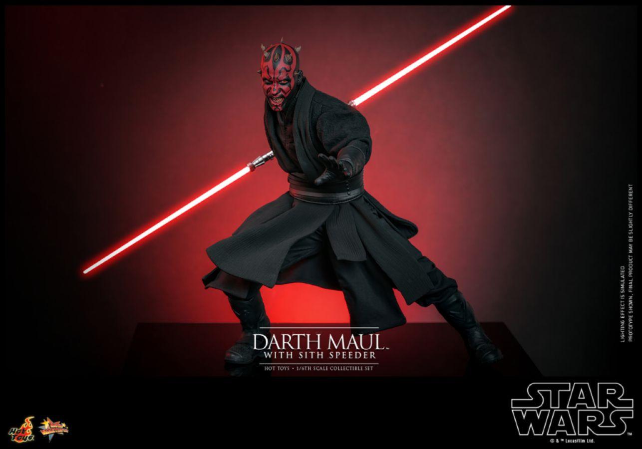 HOTMMS749 Star Wars Episode I: The Phantom Menace - Darth Maul with Sith Speeder 1:6 Scale Collectable Set - Hot Toys - Titan Pop Culture