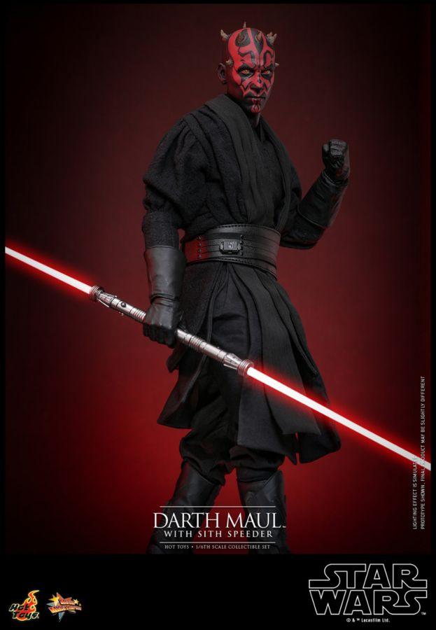 HOTMMS749 Star Wars Episode I: The Phantom Menace - Darth Maul with Sith Speeder 1:6 Scale Collectable Set - Hot Toys - Titan Pop Culture