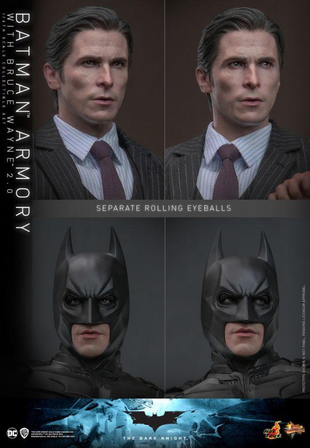 HOTMMS750 The Dark Knight - Batman Armory with Bruce Wayne (2.0) 1:6 Scale Collectible Figure Set - Hot Toys - Titan Pop Culture