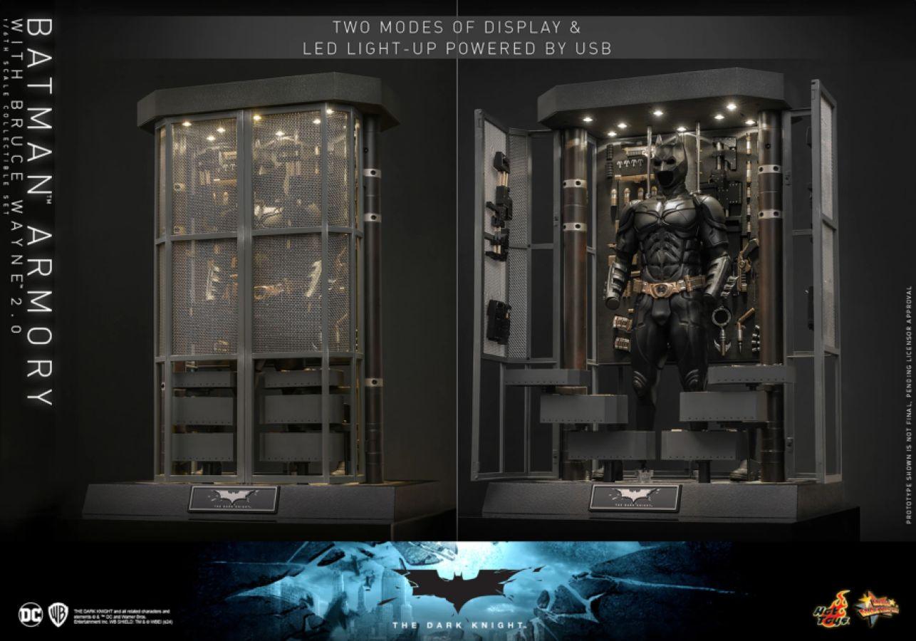 HOTMMS750 The Dark Knight - Batman Armory with Bruce Wayne (2.0) 1:6 Scale Collectible Figure Set - Hot Toys - Titan Pop Culture