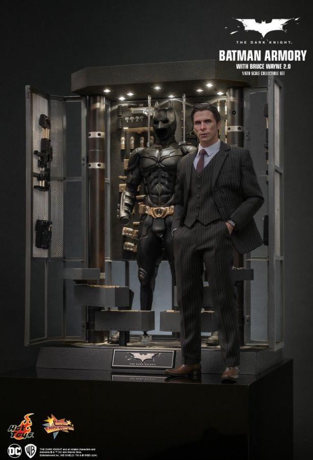 HOTMMS750 The Dark Knight - Batman Armory with Bruce Wayne (2.0) 1:6 Scale Collectible Figure Set - Hot Toys - Titan Pop Culture