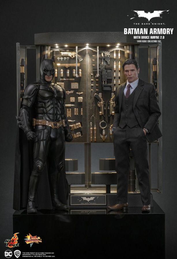 HOTMMS750 The Dark Knight - Batman Armory with Bruce Wayne (2.0) 1:6 Scale Collectible Figure Set - Hot Toys - Titan Pop Culture