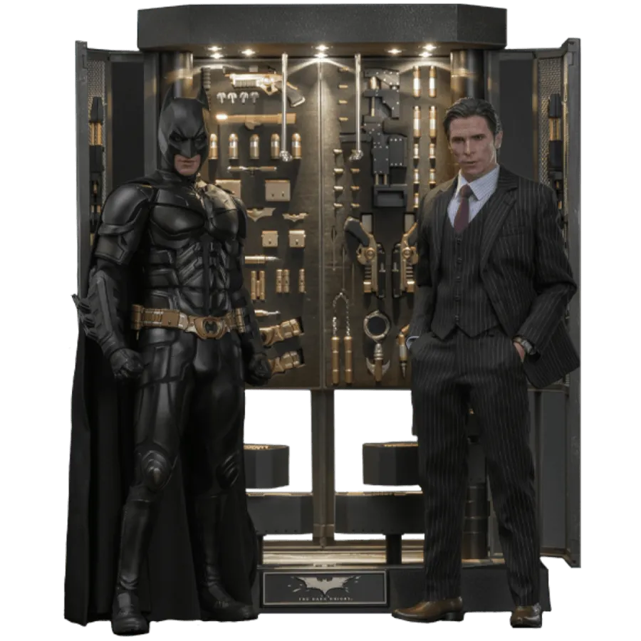 HOTMMS750 The Dark Knight - Batman Armory with Bruce Wayne (2.0) 1:6 Scale Collectible Figure Set - Hot Toys - Titan Pop Culture