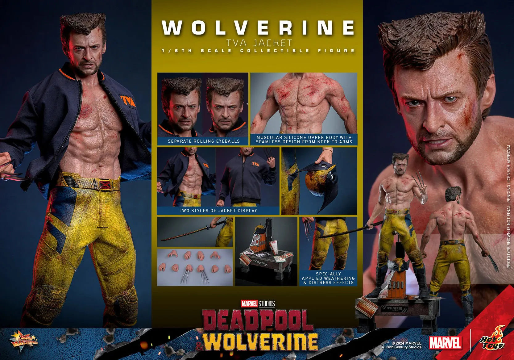 HOTMMS756 Deadpool & Wolverine - Wolverine (TVA Jacket) 1:6 Scale Collectable Action Figure - Hot Toys - Titan Pop Culture