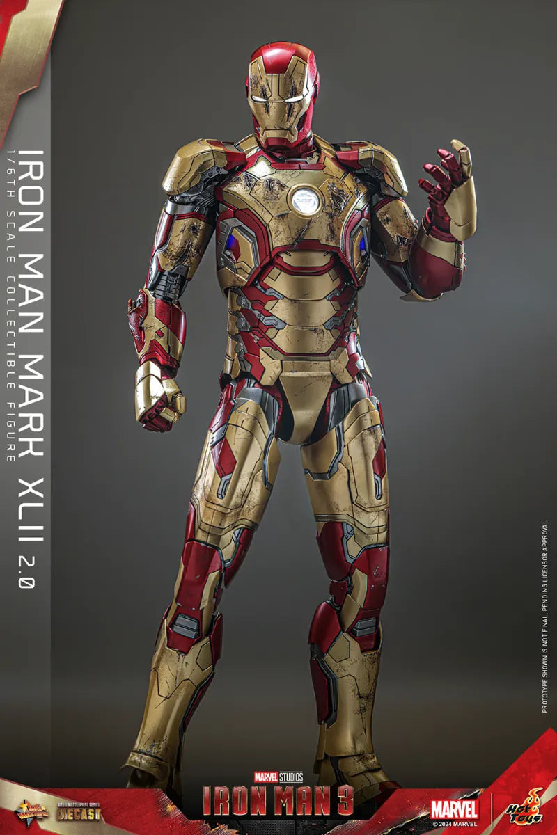 HOTMMS758D65 Iron Man 3 - Iron Man Mk 42 (2.0) 1:6 Scale Collectable Action Figure - Hot Toys - Titan Pop Culture