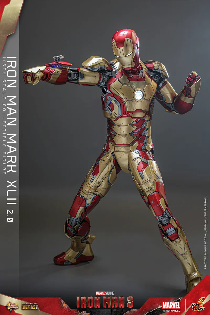 HOTMMS758D65 Iron Man 3 - Iron Man Mk 42 (2.0) 1:6 Scale Collectable Action Figure - Hot Toys - Titan Pop Culture