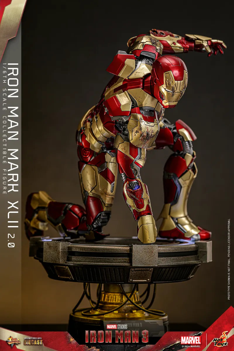 HOTMMS758D65 Iron Man 3 - Iron Man Mk 42 (2.0) 1:6 Scale Collectable Action Figure - Hot Toys - Titan Pop Culture