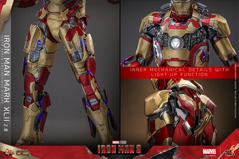 HOTMMS758D65 Iron Man 3 - Iron Man Mk 42 (2.0) 1:6 Scale Collectable Action Figure - Hot Toys - Titan Pop Culture