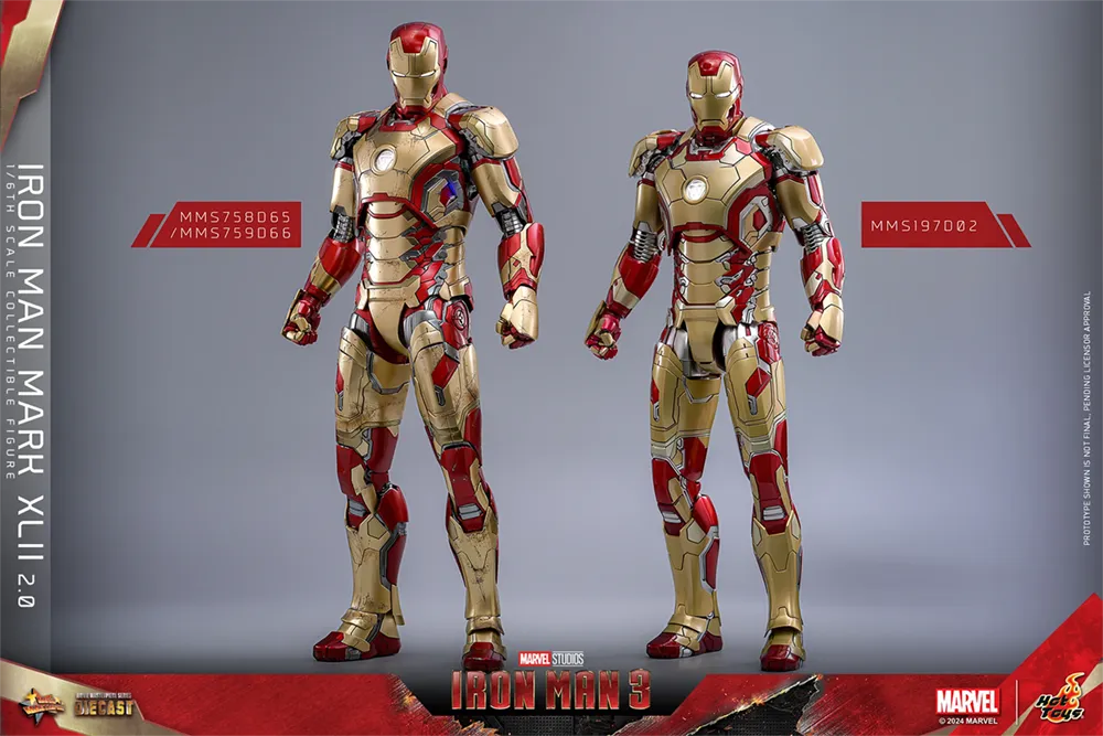 HOTMMS758D65 Iron Man 3 - Iron Man Mk 42 (2.0) 1:6 Scale Collectable Action Figure - Hot Toys - Titan Pop Culture