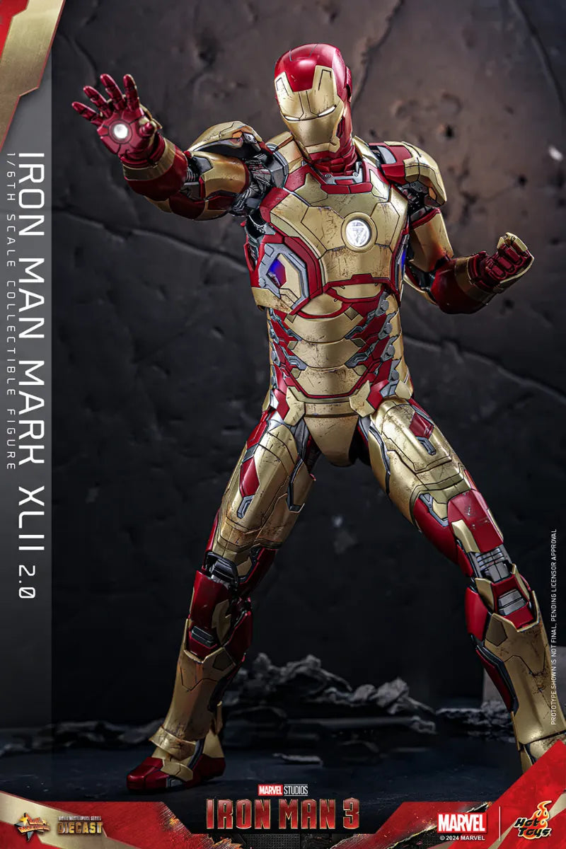 HOTMMS758D65 Iron Man 3 - Iron Man Mk 42 (2.0) 1:6 Scale Collectable Action Figure - Hot Toys - Titan Pop Culture