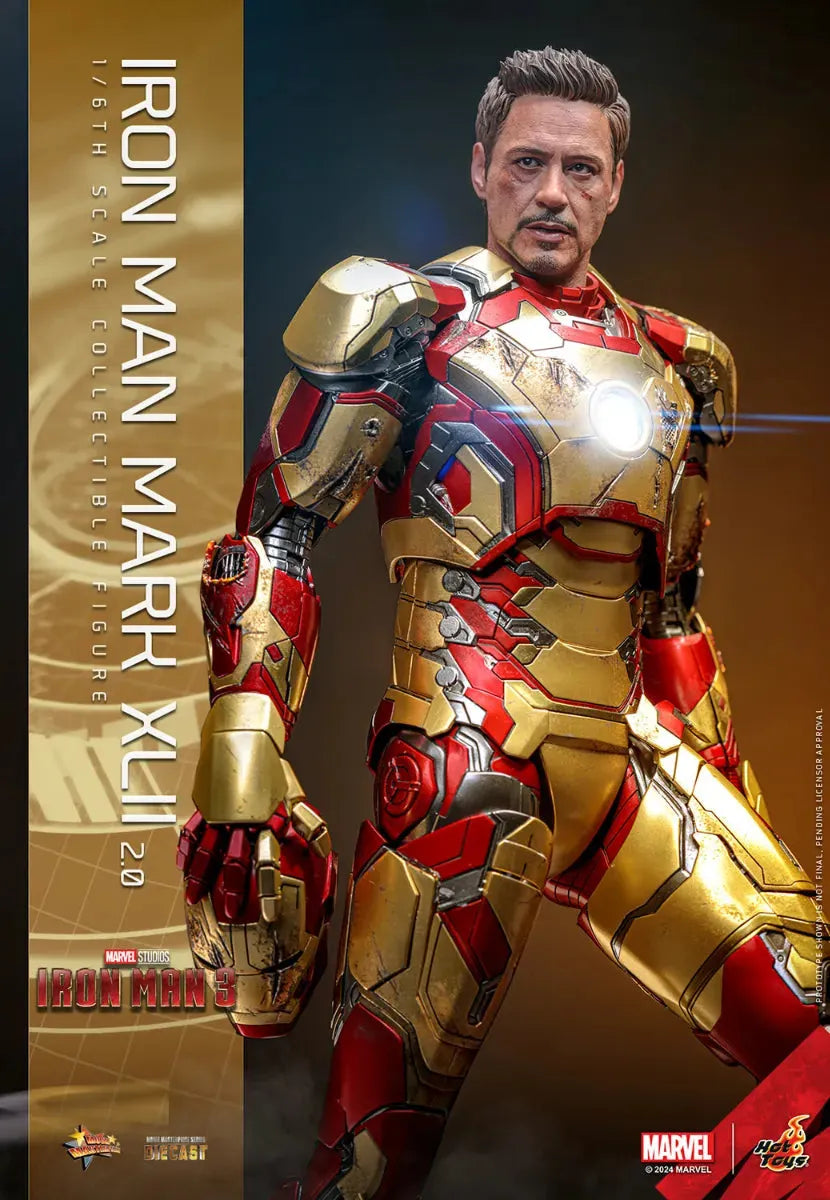 HOTMMS758D65 Iron Man 3 - Iron Man Mk 42 (2.0) 1:6 Scale Collectable Action Figure - Hot Toys - Titan Pop Culture