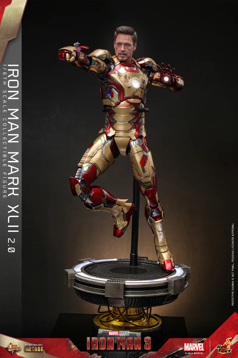 HOTMMS758D65 Iron Man 3 - Iron Man Mk 42 (2.0) 1:6 Scale Collectable Action Figure - Hot Toys - Titan Pop Culture