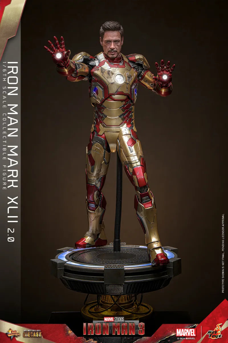 HOTMMS758D65 Iron Man 3 - Iron Man Mk 42 (2.0) 1:6 Scale Collectable Action Figure - Hot Toys - Titan Pop Culture