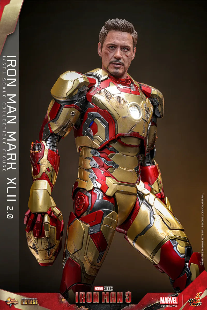 HOTMMS758D65 Iron Man 3 - Iron Man Mk 42 (2.0) 1:6 Scale Collectable Action Figure - Hot Toys - Titan Pop Culture