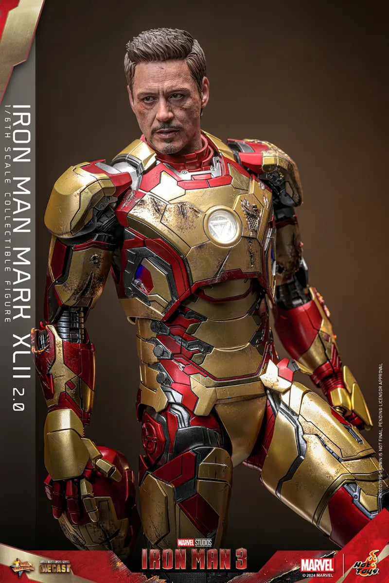 HOTMMS758D65 Iron Man 3 - Iron Man Mk 42 (2.0) 1:6 Scale Collectable Action Figure - Hot Toys - Titan Pop Culture