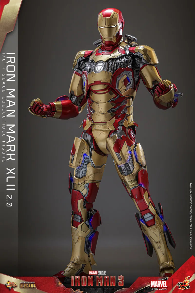 HOTMMS758D65 Iron Man 3 - Iron Man Mk 42 (2.0) 1:6 Scale Collectable Action Figure - Hot Toys - Titan Pop Culture