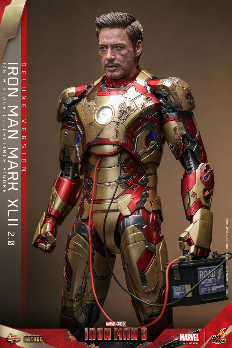 HOTMMS759D66 Iron Man 3 - Iron Man Mk 42 (2.0) Deluxe 1:6 Scale Collectable Action Figure - Hot Toys - Titan Pop Culture