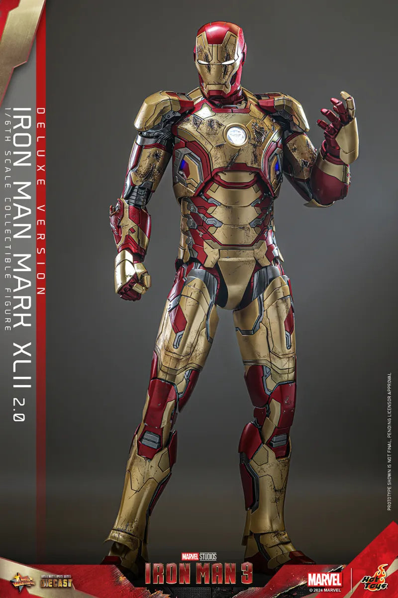 HOTMMS759D66 Iron Man 3 - Iron Man Mk 42 (2.0) Deluxe 1:6 Scale Collectable Action Figure - Hot Toys - Titan Pop Culture