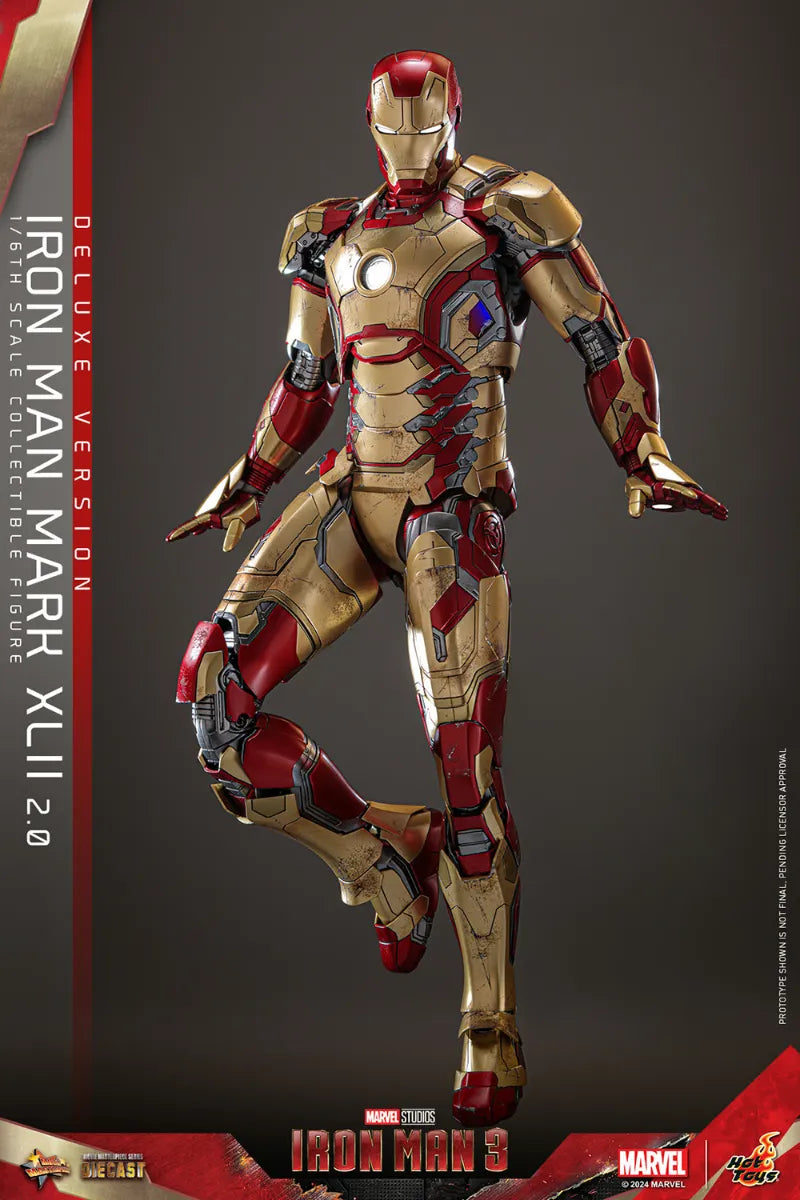 HOTMMS759D66 Iron Man 3 - Iron Man Mk 42 (2.0) Deluxe 1:6 Scale Collectable Action Figure - Hot Toys - Titan Pop Culture