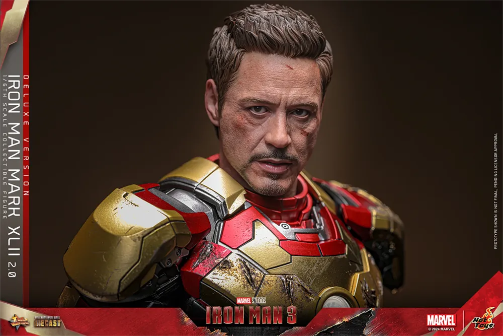 HOTMMS759D66 Iron Man 3 - Iron Man Mk 42 (2.0) Deluxe 1:6 Scale Collectable Action Figure - Hot Toys - Titan Pop Culture