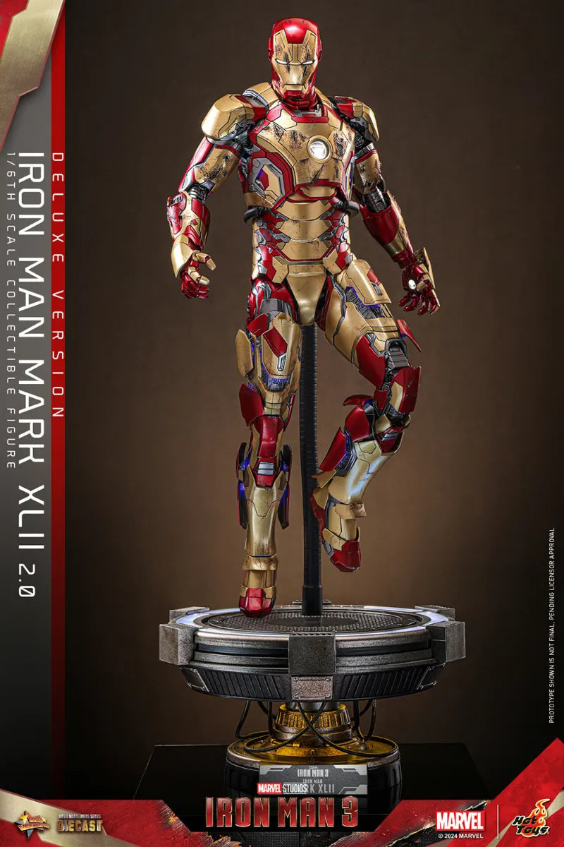 HOTMMS759D66 Iron Man 3 - Iron Man Mk 42 (2.0) Deluxe 1:6 Scale Collectable Action Figure - Hot Toys - Titan Pop Culture