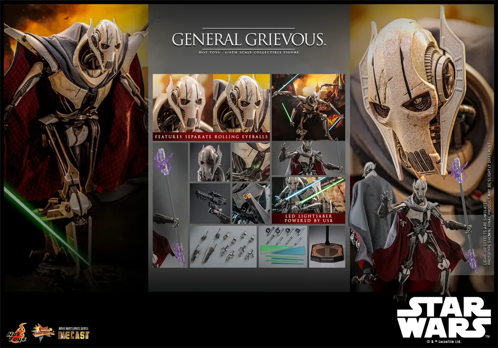 HOTMMS760D67 Star Wars: Revenge of the Sith - General Grievous 1:6 Scale Collectable Action Figure - Hot Toys - Titan Pop Culture