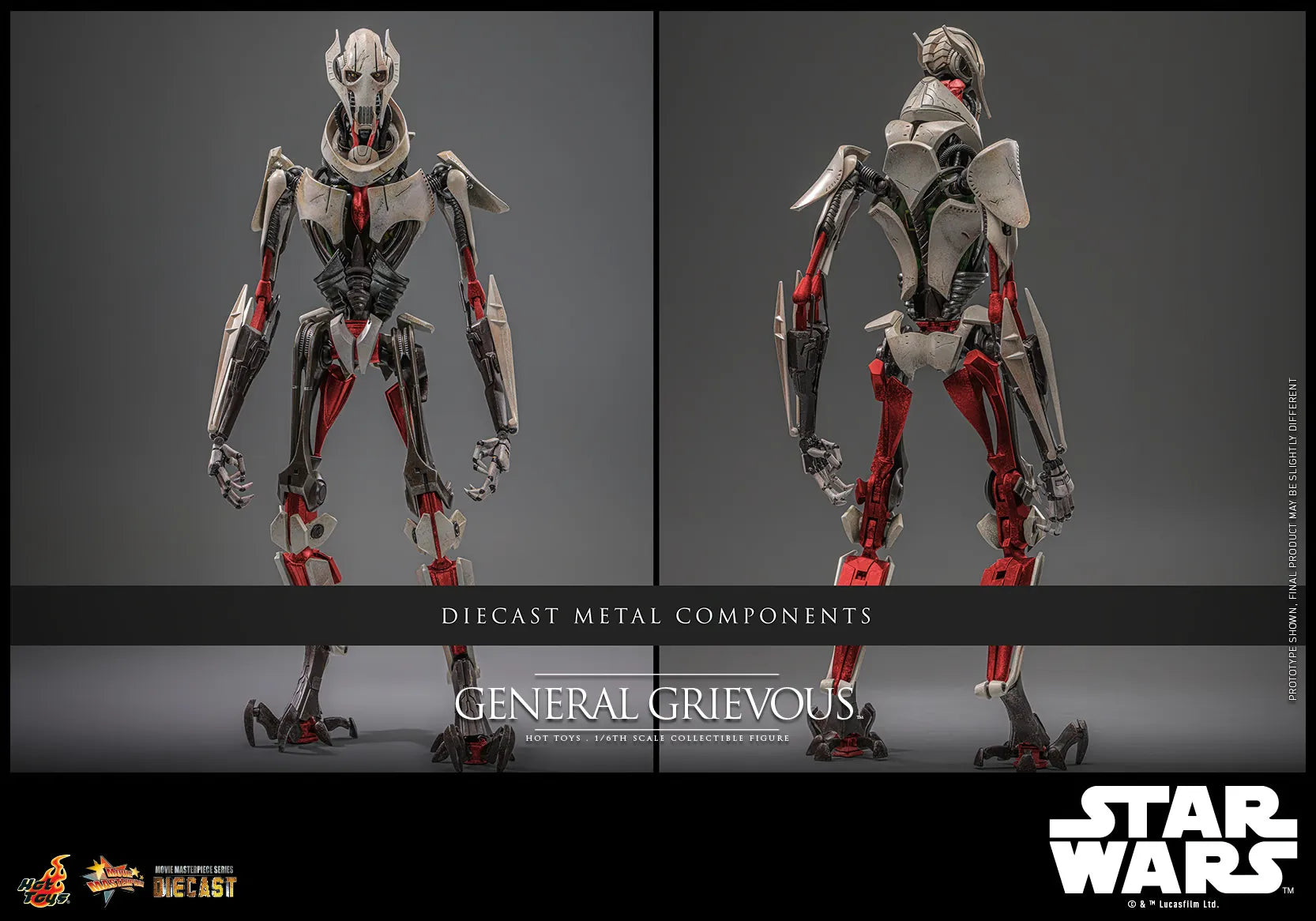 HOTMMS760D67 Star Wars: Revenge of the Sith - General Grievous 1:6 Scale Collectable Action Figure - Hot Toys - Titan Pop Culture