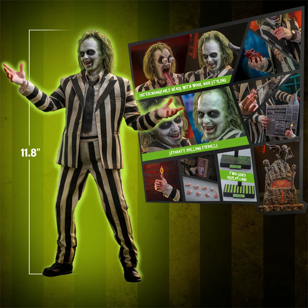 HOTMMS767 Beetlejuice 2 - Beetlejuice 1:6 Scale Collectable Action Figure - Sideshow Collectibles - Titan Pop Culture