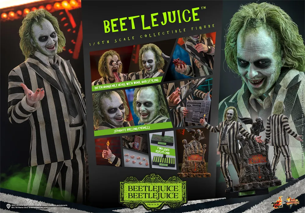 HOTMMS767 Beetlejuice 2 - Beetlejuice 1:6 Scale Collectable Action Figure - Sideshow Collectibles - Titan Pop Culture