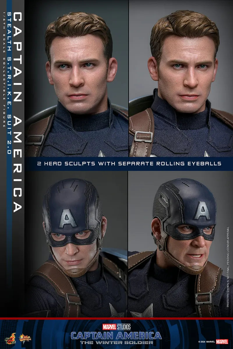 HOTMMS783 Captain America: Winter Soldier - Stealth S.T.R.I.K.E. Suit 2.0 1:6 Scale Collectable Figure - Hot Toys - Titan Pop Culture