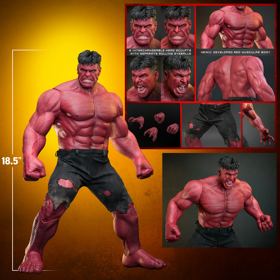 Captain America: Brave New World - Red Hulk 1:6 Scale Collectable Action Figure