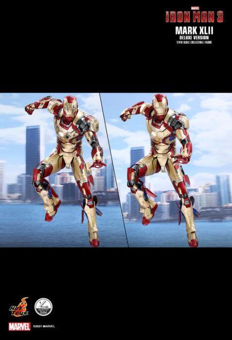 HOTQS008 Iron Man 3 - Iron Man Mark XLII Deluxe 1:4 Scale Action Figure - Hot Toys - Titan Pop Culture