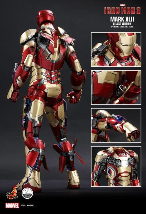 HOTQS008 Iron Man 3 - Iron Man Mark XLII Deluxe 1:4 Scale Action Figure - Hot Toys - Titan Pop Culture