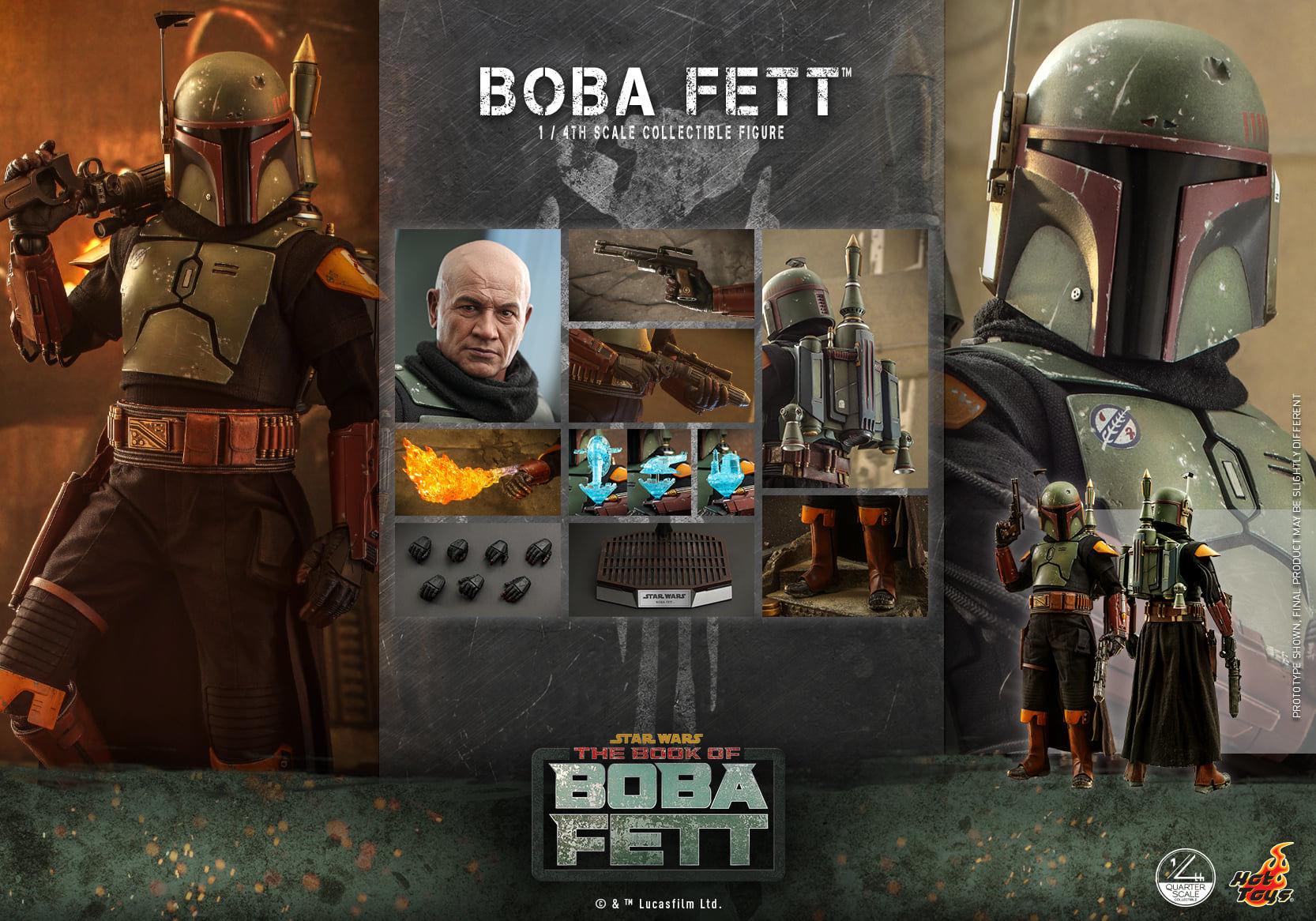 HOTQS022 Star Wars: Book of Boba Fett - Boba Fett 1:4 Scale Action Figure - Hot Toys - Titan Pop Culture