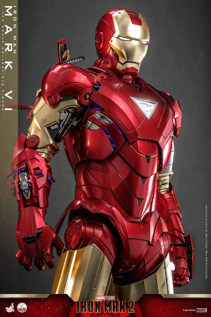 HOTQS025 Iron Man 2 - Mark VI Armour 1:4 Scale Collectable Figure - Hot Toys - Titan Pop Culture