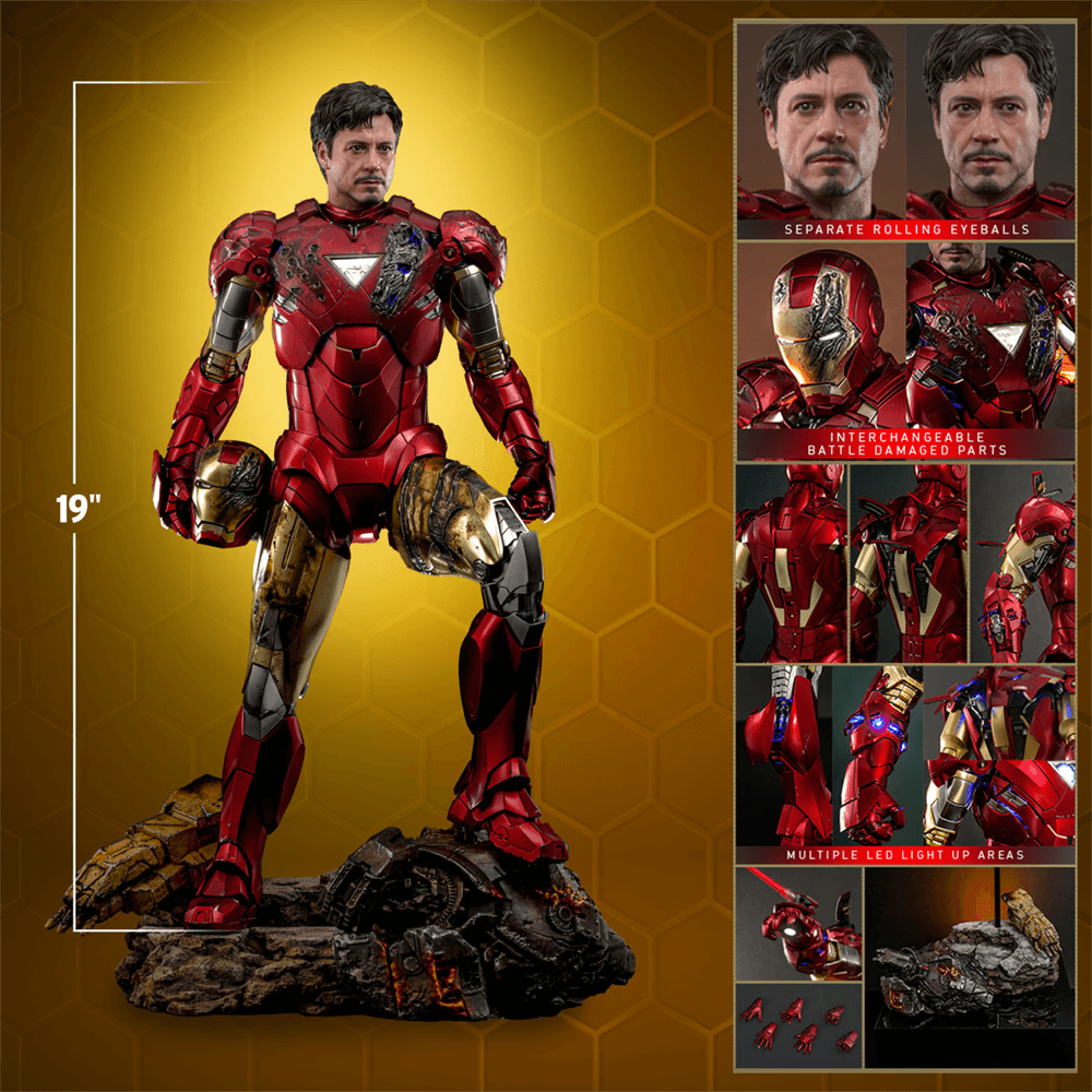 HOTQS025 Iron Man 2 - Mark VI Armour 1:4 Scale Collectable Figure - Hot Toys - Titan Pop Culture