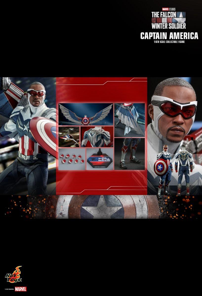 HOTTMS040 The Falcon and the Winter Soldier - Captain America 1:6 Scale 12" Action Figure - Hot Toys - Titan Pop Culture