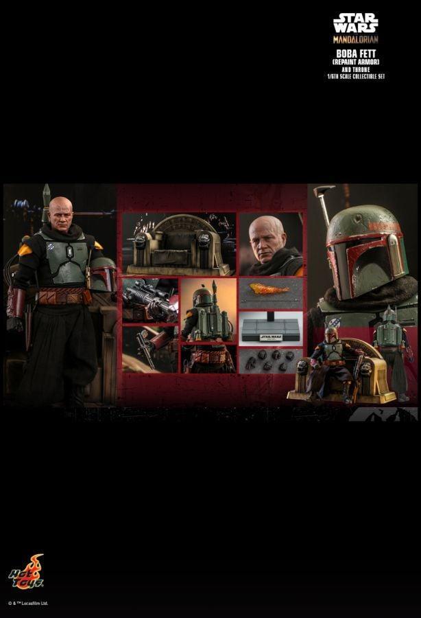 HOTTMS056 Star Wars: The Mandalorian - Boba Fett on Throne 1:6 Scale 12" Action Figure - Hot Toys - Titan Pop Culture
