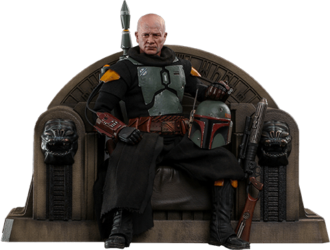 HOTTMS056 Star Wars: The Mandalorian - Boba Fett on Throne 1:6 Scale Collectable Action Figure - Hot Toys - Titan Pop Culture