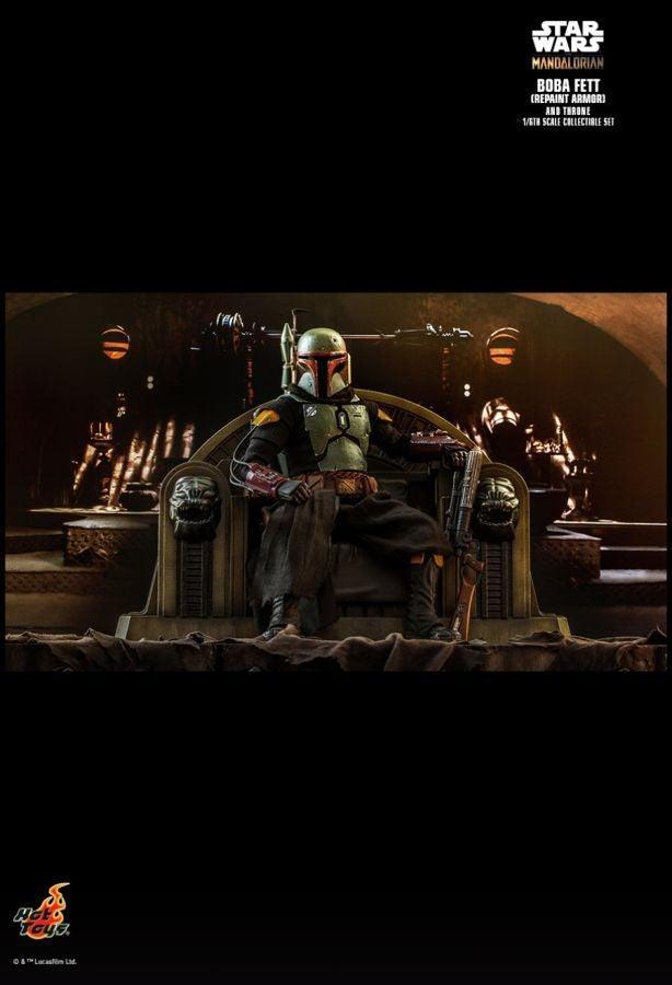 HOTTMS056 Star Wars: The Mandalorian - Boba Fett on Throne 1:6 Scale Collectable Action Figure - Hot Toys - Titan Pop Culture